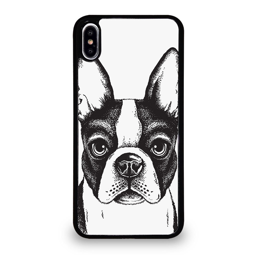BOSTON TERRIER DOG ART iPhone XS Max Case Cover
