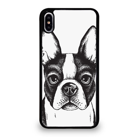 BOSTON TERRIER DOG ART iPhone XS Max Case Cover