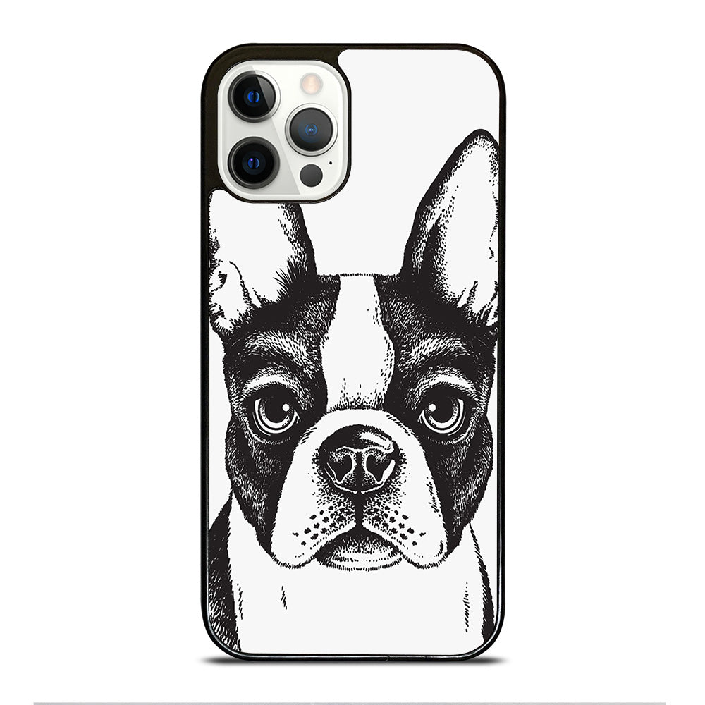 BOSTON TERRIER DOG ART iPhone 12 Pro Case Cover