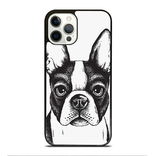 BOSTON TERRIER DOG ART iPhone 12 Pro Case Cover