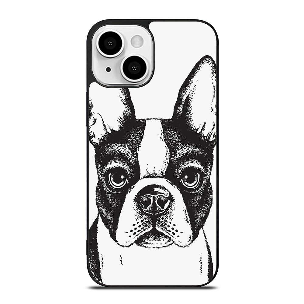 BOSTON TERRIER DOG ART iPhone 13 Mini Case Cover