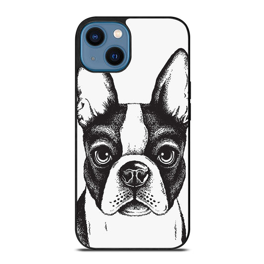 BOSTON TERRIER DOG ART iPhone 14 Case Cover