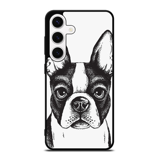 BOSTON TERRIER DOG ART Samsung Galaxy S24 Case Cover