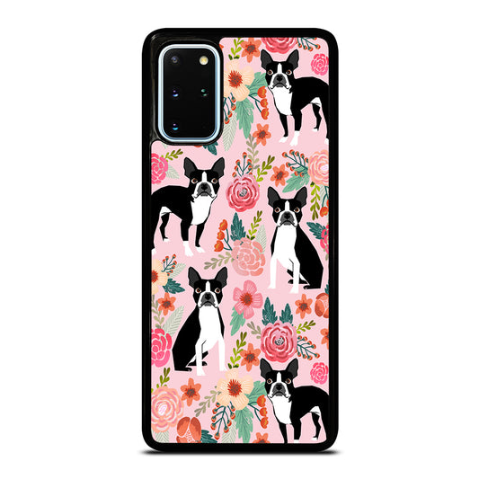 BOSTON TERRIER DOG FLORAL PATTERN Samsung Galaxy S20 Plus Case Cover