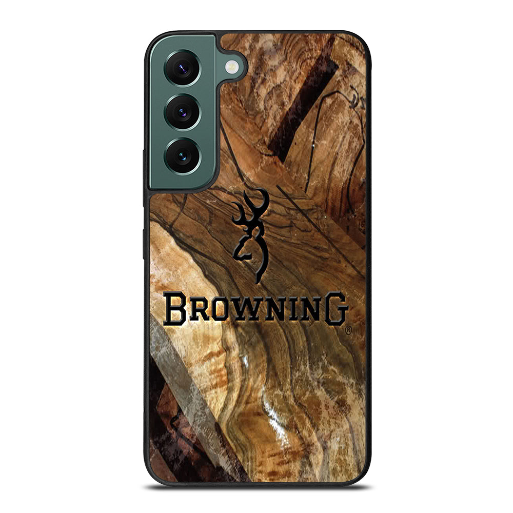 BROWNING DEER WOODEN LOGO Samsung Galaxy S22 Case Cover