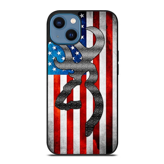 BROWNING DEER AMERICAN iPhone 14 Case Cover