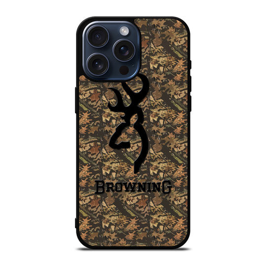 BROWNING DEER CAMO LOGO iPhone 15 Pro Max Case Cover