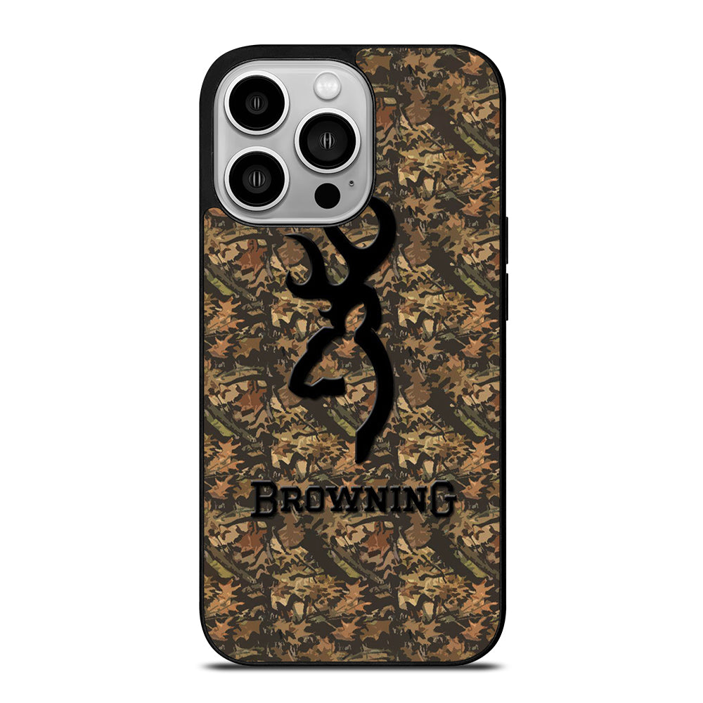 BROWNING DEER CAMO LOGO iPhone 14 Pro Case Cover