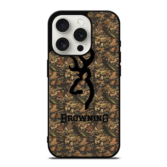 BROWNING DEER CAMO LOGO iPhone 15 Pro Case Cover
