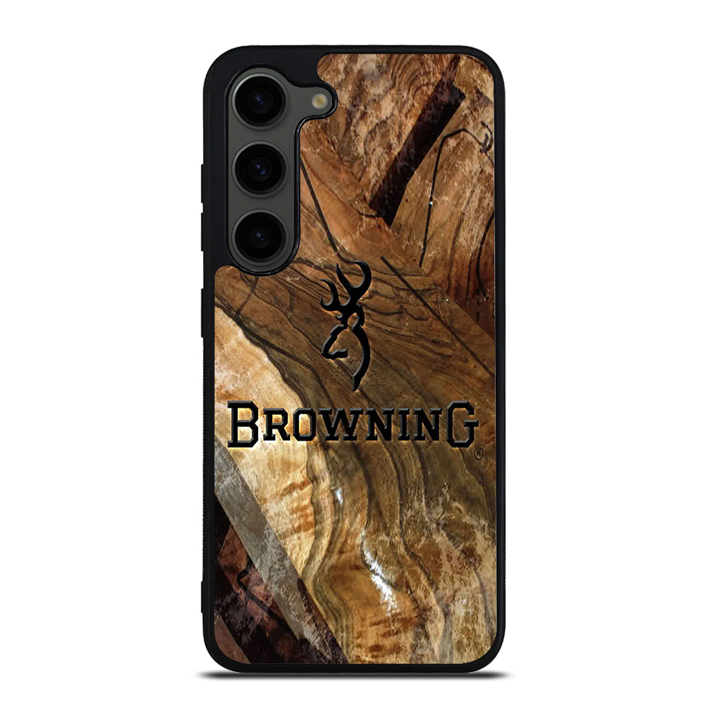 BROWNING DEER WOODEN LOGO Samsung Galaxy S23 Plus Case Cover