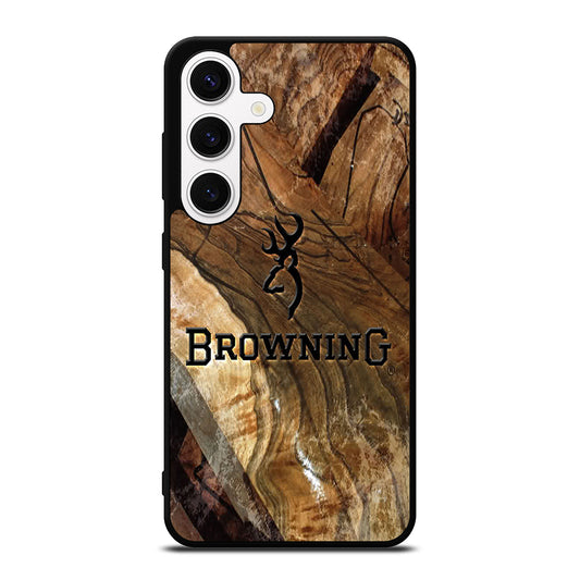 BROWNING DEER WOODEN LOGO Samsung Galaxy S24 Case Cover