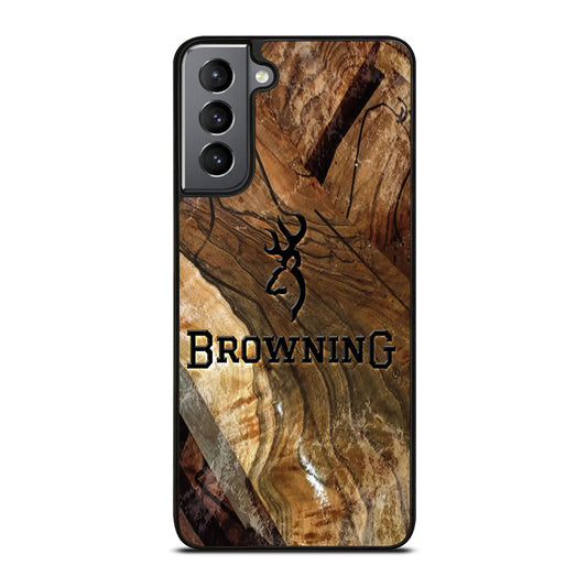 BROWNING DEER WOODEN LOGO Samsung Galaxy S21 Plus Case Cover