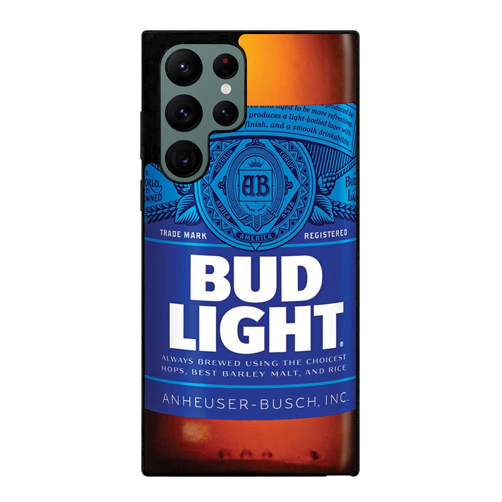 BUD LIGHT BEER BOTTLE Samsung Galaxy S22 Ultra Case Cover