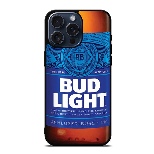 BUD LIGHT BEER BOTTLE iPhone 15 Pro Max Case Cover