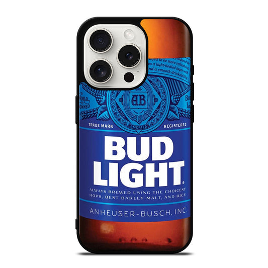 BUD LIGHT BEER BOTTLE iPhone 15 Pro Case Cover