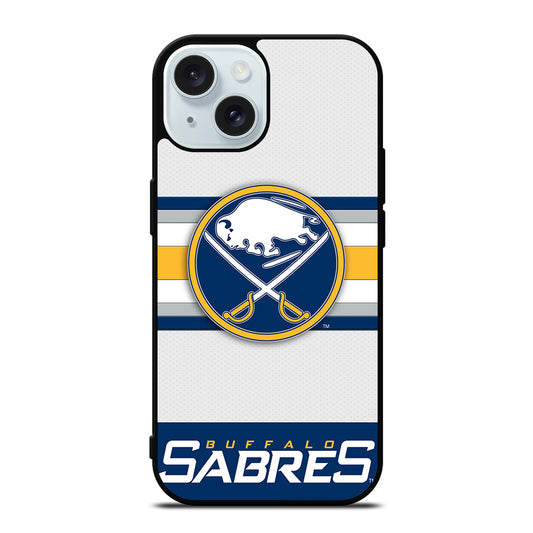 BUFFALO SABRES FOOTBALL LOGO 1 iPhone 15 Case Cover