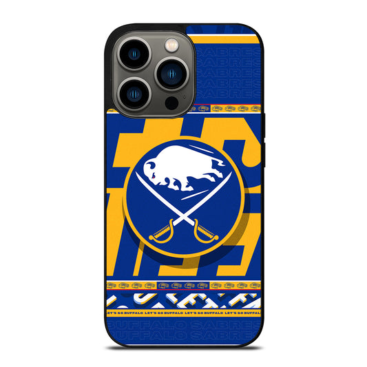 BUFFALO SABRES NHL TEAM 2 iPhone 13 Pro Case Cover