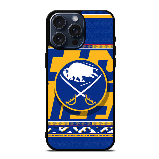 BUFFALO SABRES NHL TEAM 2 iPhone 15 Pro Max Case Cover