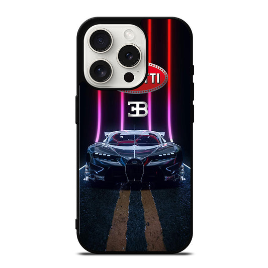 BUGATTI BLACK CAR iPhone 15 Pro Case Cover