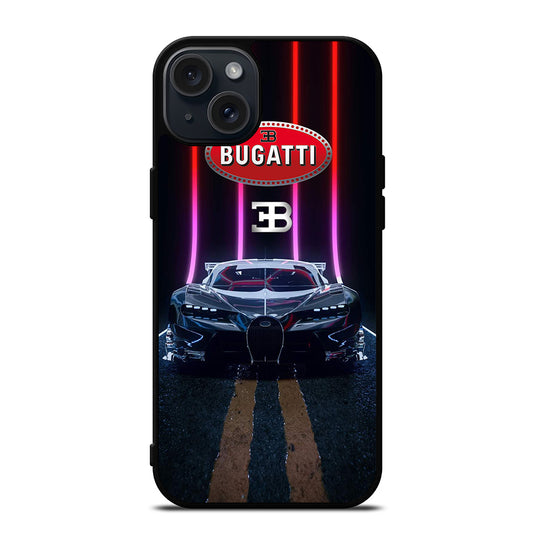 BUGATTI BLACK CAR iPhone 15 Plus Case Cover