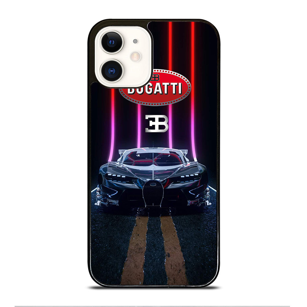 BUGATTI BLACK CAR iPhone 12 Case Cover