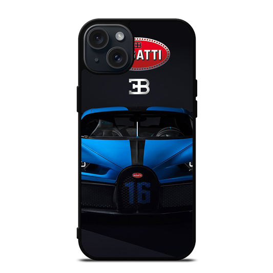 BUGATTI BLUE CAR iPhone 15 Plus Case Cover