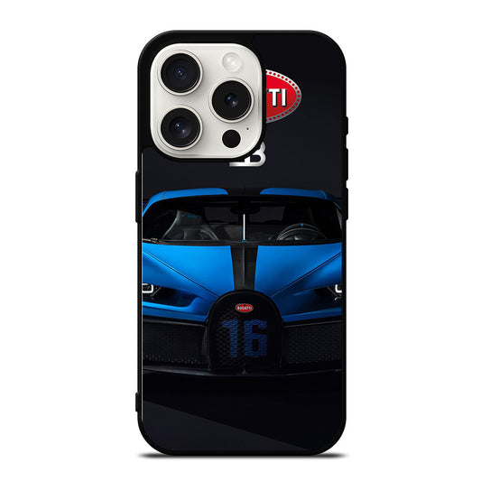 BUGATTI BLUE CAR iPhone 15 Pro Case Cover