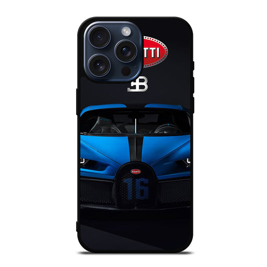 BUGATTI BLUE CAR iPhone 15 Pro Max Case Cover