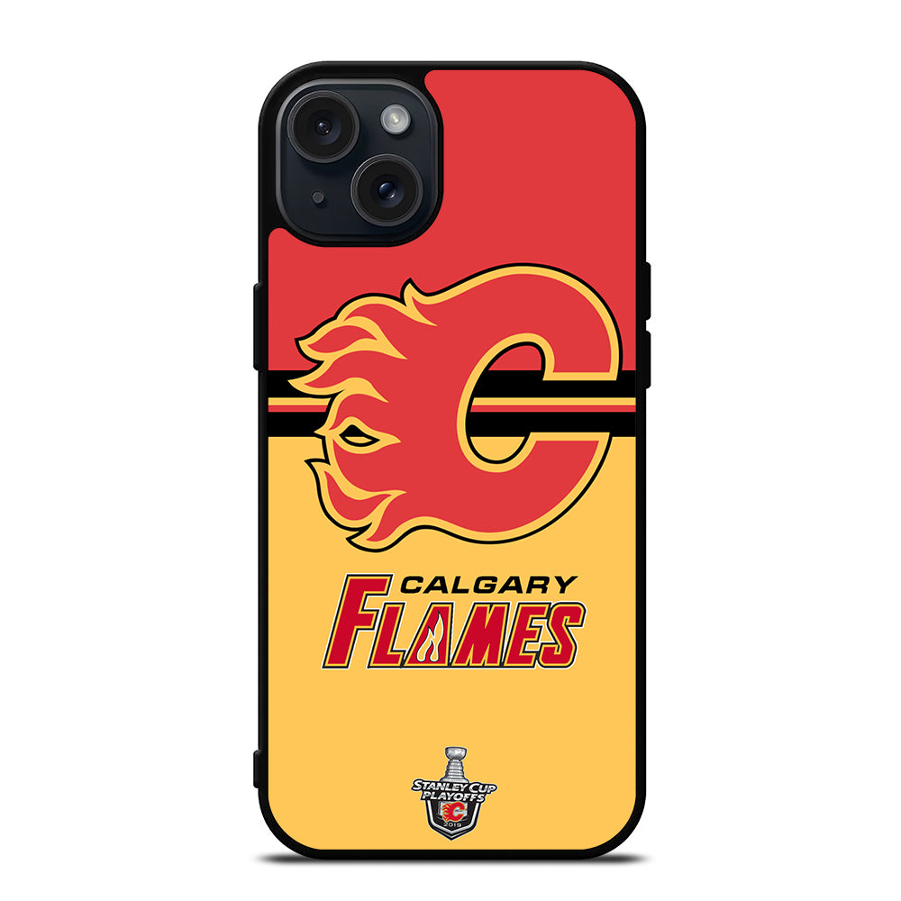 CALGARY FLAMES HOCKEY TEAM 3 iPhone 15 Plus Case Cover