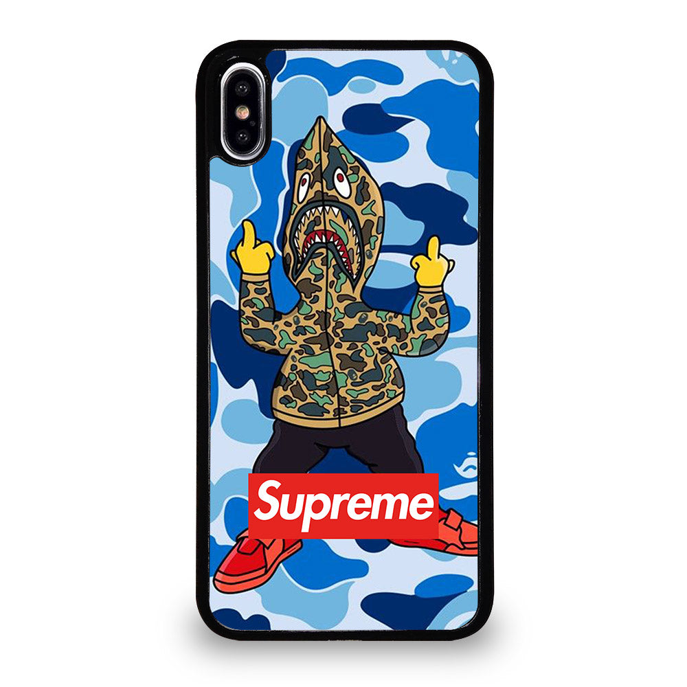 CAMO BAPE SHARK BLUE iPhone XS Max Case Cover
