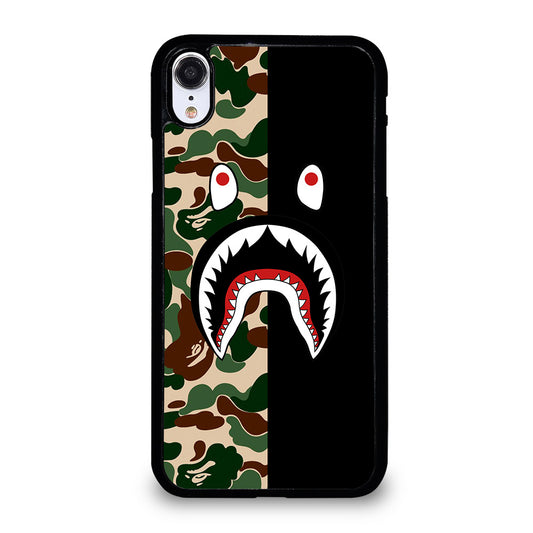 CAMO BAPE SHARK LOGO 2 iPhone XR Case Cover