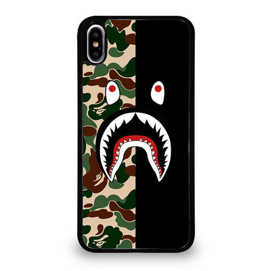 CAMO BAPE SHARK LOGO 2 iPhone XS Max Case Cover
