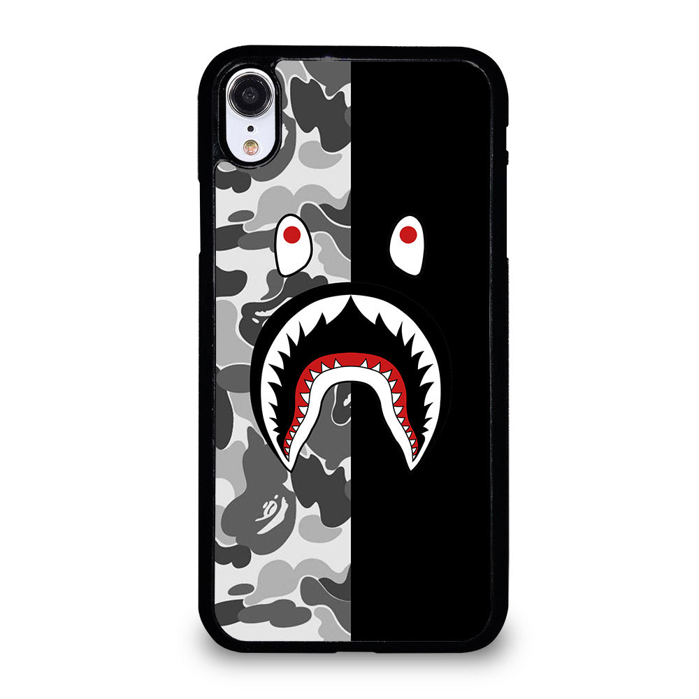 CAMO BAPE SHARK LOGO 3 iPhone XR Case Cover