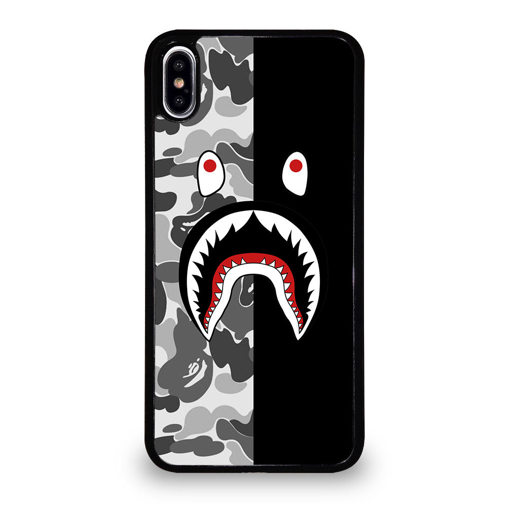 CAMO BAPE SHARK LOGO 3 iPhone XS Max Case Cover
