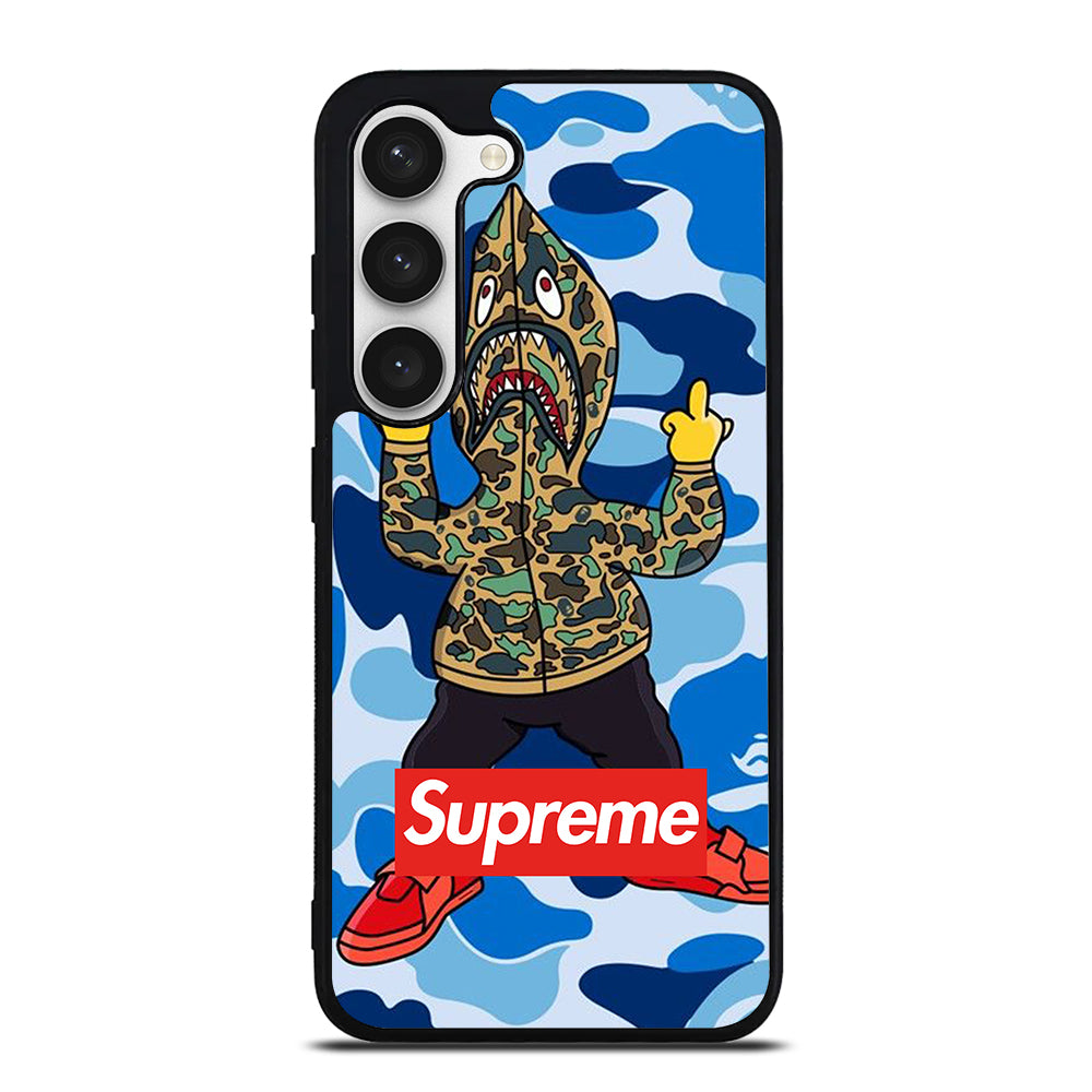 CAMO BAPE SHARK BLUE Samsung Galaxy S23 Case Cover