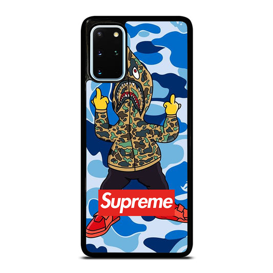CAMO BAPE SHARK BLUE Samsung Galaxy S20 Plus Case Cover