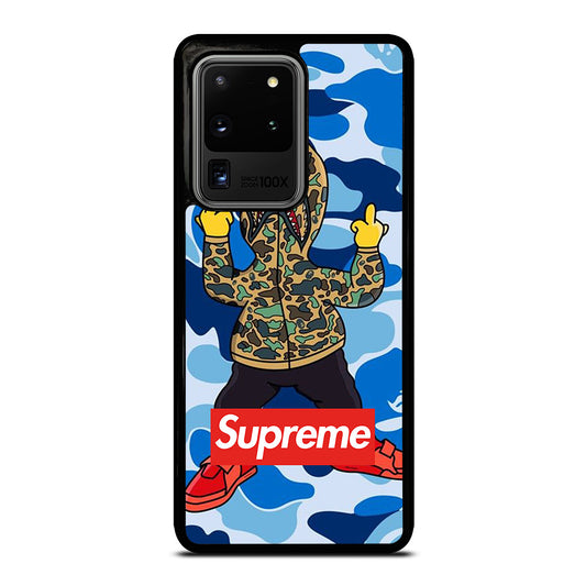 CAMO BAPE SHARK BLUE Samsung Galaxy S20 Ultra Case Cover