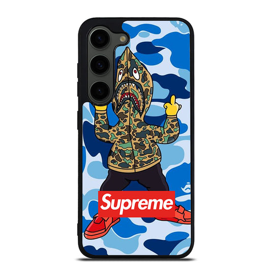 CAMO BAPE SHARK BLUE Samsung Galaxy S23 Plus Case Cover