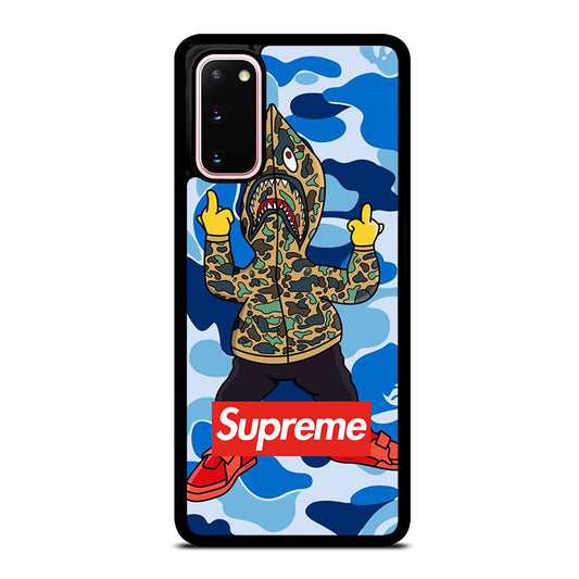 CAMO BAPE SHARK BLUE Samsung Galaxy S20 Case Cover