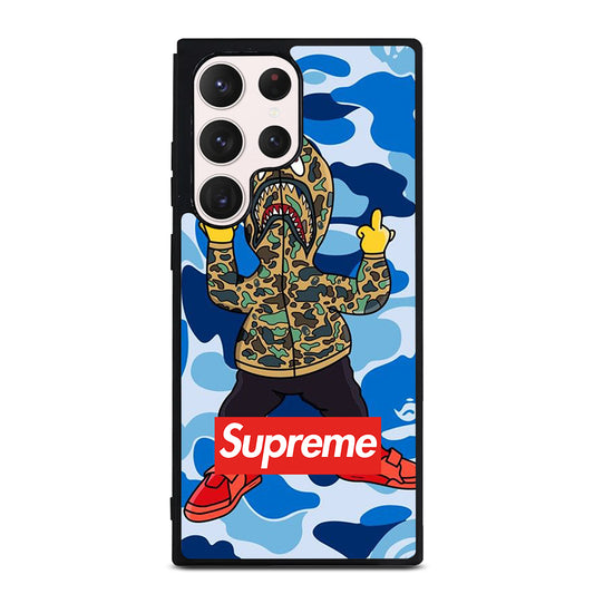 CAMO BAPE SHARK BLUE Samsung Galaxy S23 Ultra Case Cover