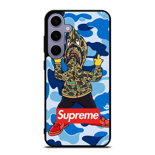 CAMO BAPE SHARK BLUE Samsung Galaxy S24 Plus Case Cover