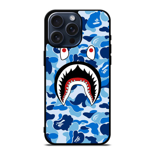 CAMO BAPE SHARK LOGO 1 iPhone 15 Pro Max Case Cover