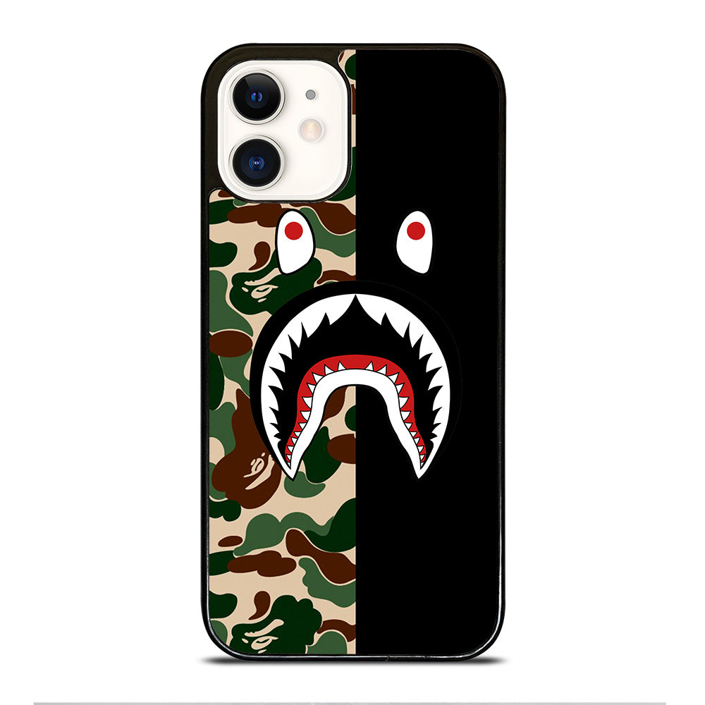 CAMO BAPE SHARK LOGO 2 iPhone 12 Case Cover