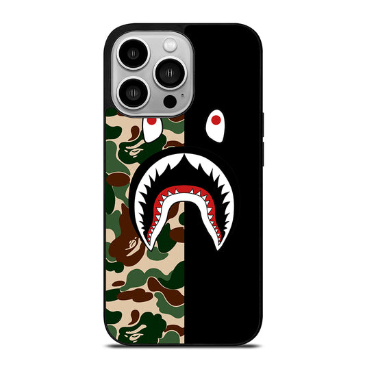 CAMO BAPE SHARK LOGO 2 iPhone 14 Pro Case Cover