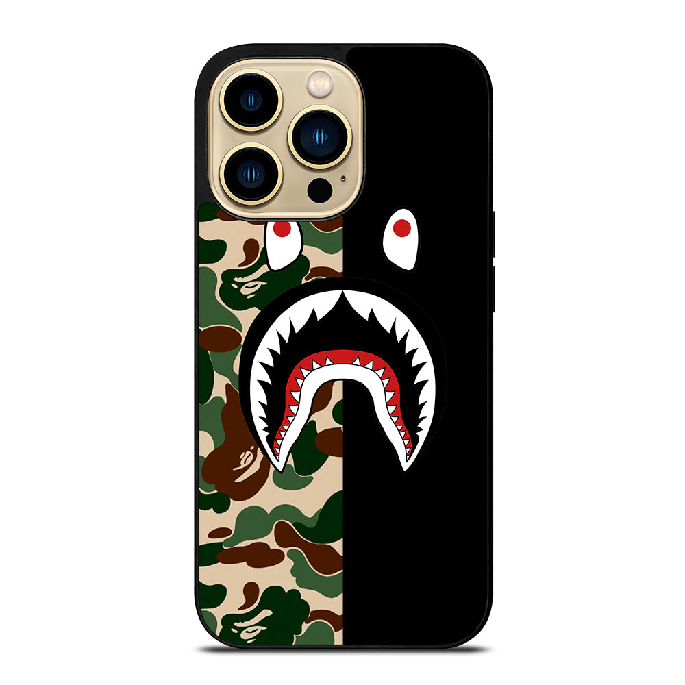 CAMO BAPE SHARK LOGO 2 iPhone 14 Pro Max Case Cover