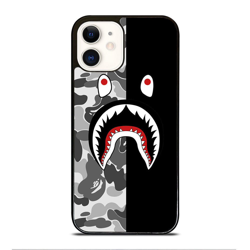 CAMO BAPE SHARK LOGO 3 iPhone 12 Case Cover