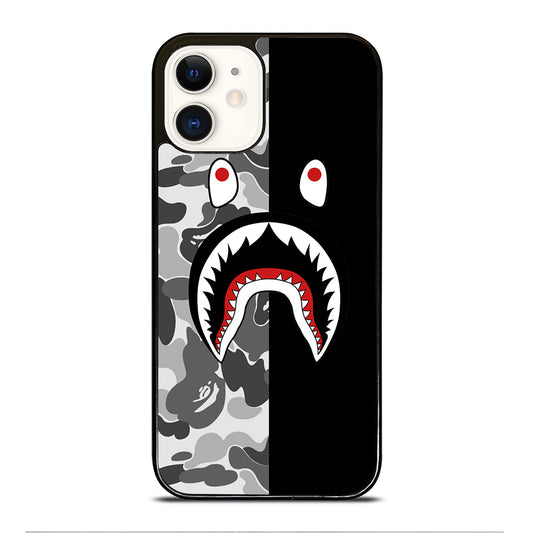 CAMO BAPE SHARK LOGO 3 iPhone 12 Case Cover