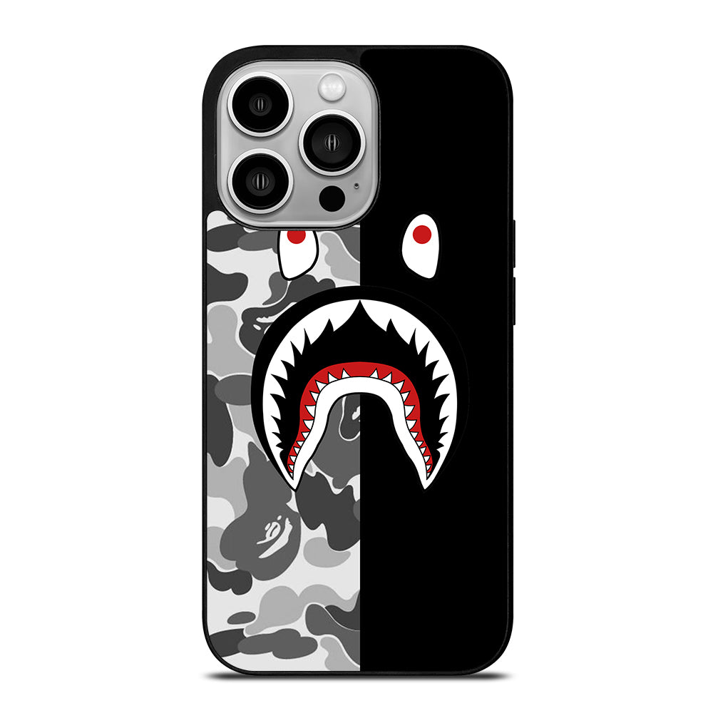 CAMO BAPE SHARK LOGO 3 iPhone 14 Pro Case Cover
