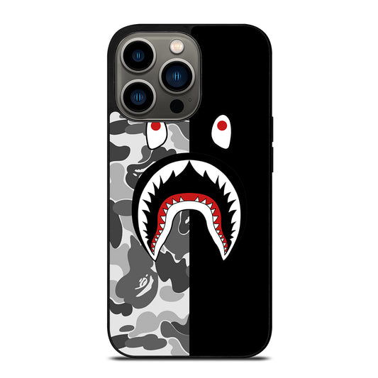CAMO BAPE SHARK LOGO 3 iPhone 13 Pro Case Cover