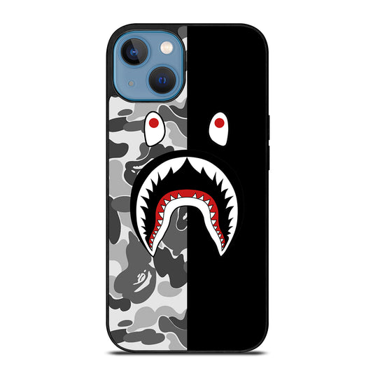 CAMO BAPE SHARK LOGO 3 iPhone 13 Case Cover